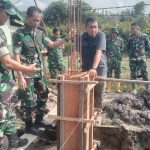 Dandim Arm Wahib Mustofa Bersama Letkol Inf Fikky Nur Kuncoro Meninjau Pembangunan Kantor Koramil 04/Kuindra
