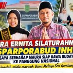MAURA ERNITA SILATURAHMI KE DISPARPORABUD INHIL, KADIS : SAYA BERHARAP MAURA SIAP BAWA BUDAYA DAERAH KE PANGGUNG NASIONAL